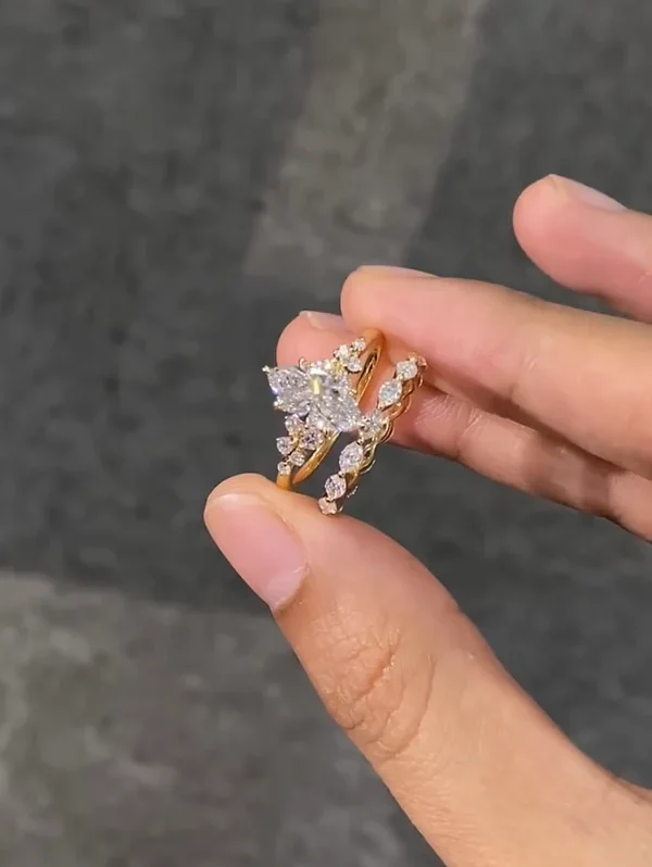 Marquise & Halo Stacking Set