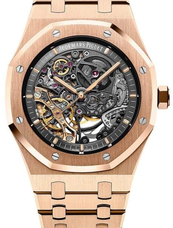 Audemars Piguet Royal Oak Rose Gold 41mm Double Balance Wheel Openwork Skeleton (Ref # 15407OR.OO.1220OR.01)