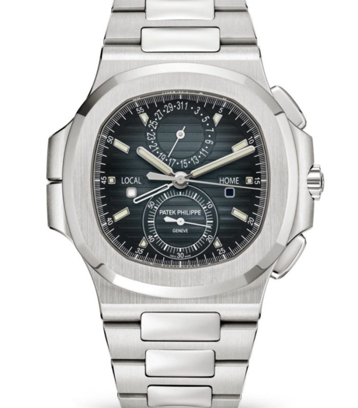 Patek Philippe Nautilus 40 mm Steel Nautilus Travel Time Chronograph Blue Dial 5990/1A-011