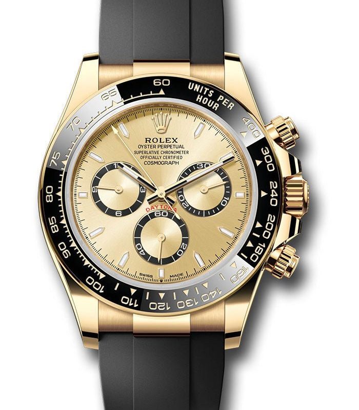 Rolex Daytona NEW RELEASE 2024 Yellow Gold Daytona Oysterflex Champagne Dial 126518ln